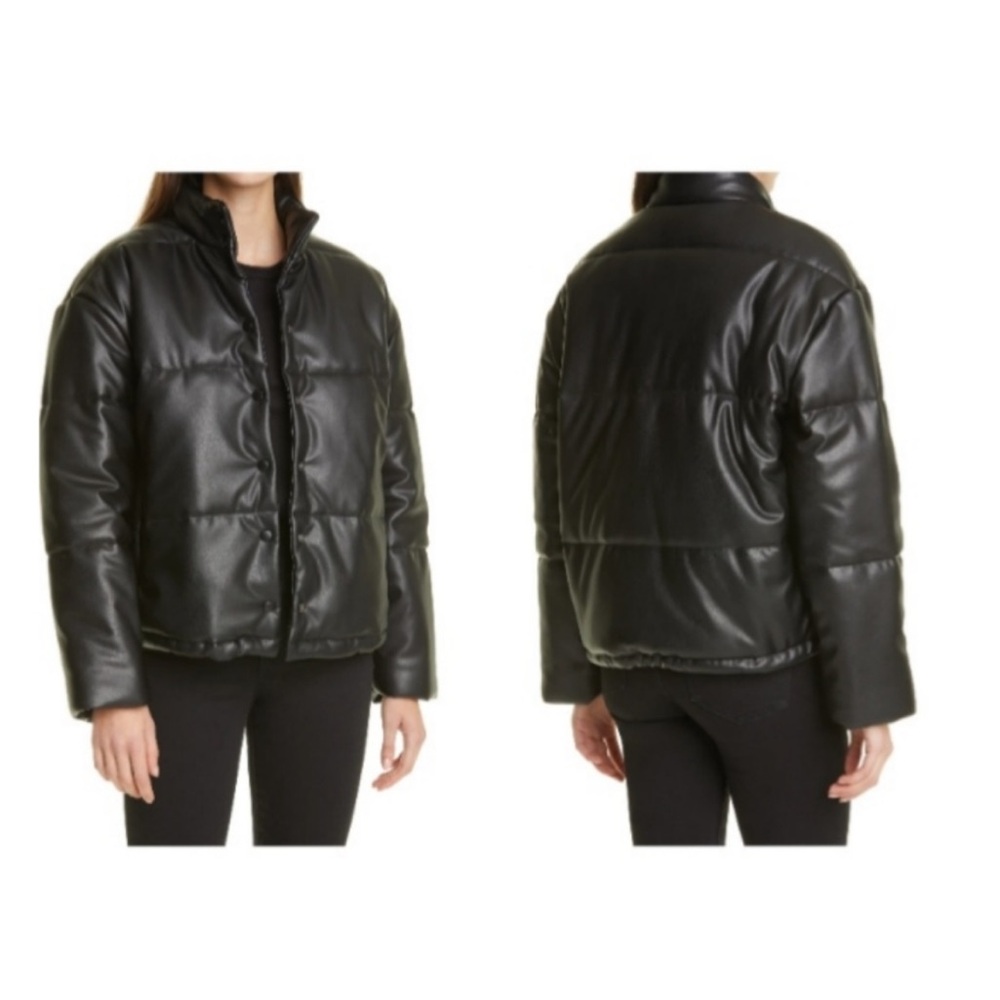 NWT Rails Otto Faux Leather Jacket in Black - Picture 5 of 16